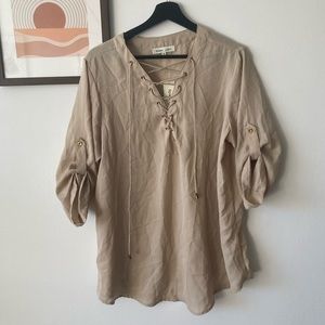 Vintage Plus Size Chiffon Peasant Top!